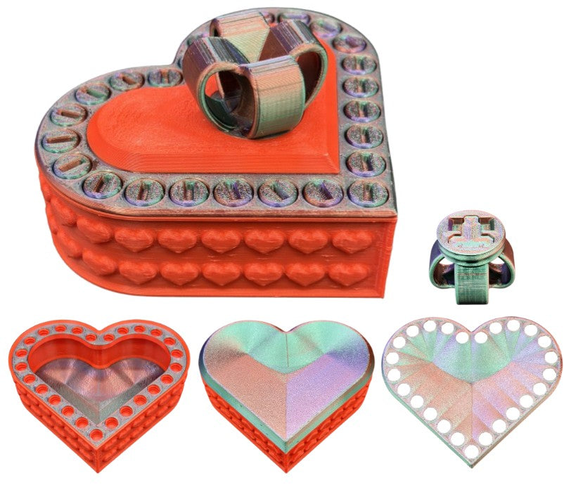 Heart Annoying Gift Box w/ 25 bolts - Multiple Color Combinations