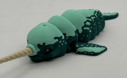 Narwhal - 8.5" Flexi Articulated Pet - Multiple Colors & Rainbows