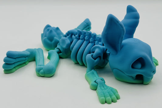 Skeleton Bunny, 6" Articulated Flexi Pet