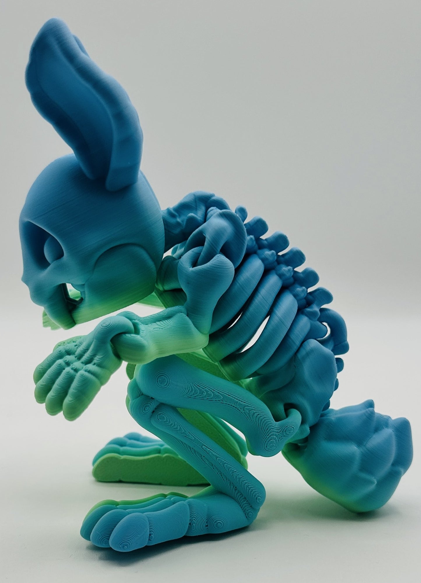 Skeleton Bunny, 6" Articulated Flexi Pet