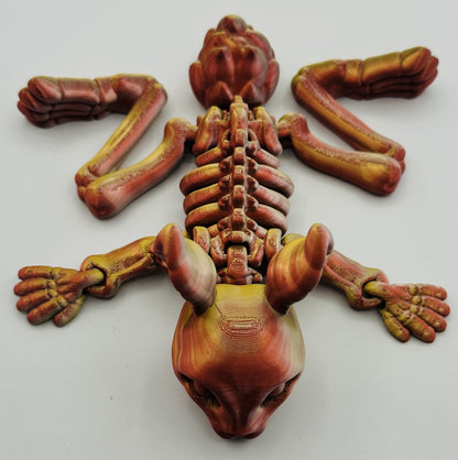 Skeleton Bunny, 6" Articulated Flexi Pet