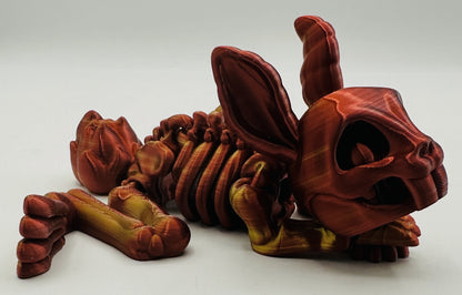 Skeleton Bunny, 6" Articulated Flexi Pet