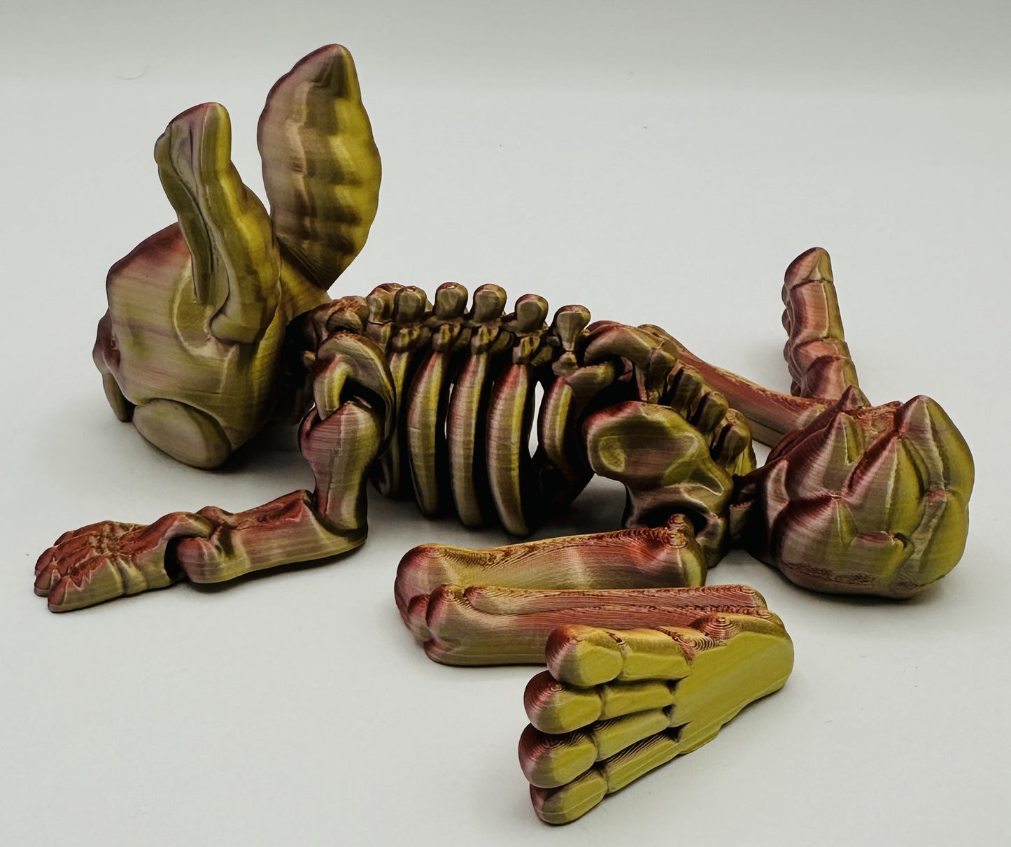 Skeleton Bunny, 6" Articulated Flexi Pet