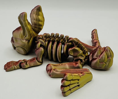 Skeleton Bunny, 6" Articulated Flexi Pet