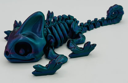 Skeleton Chameleon, 8" Articulated Flexi Pet