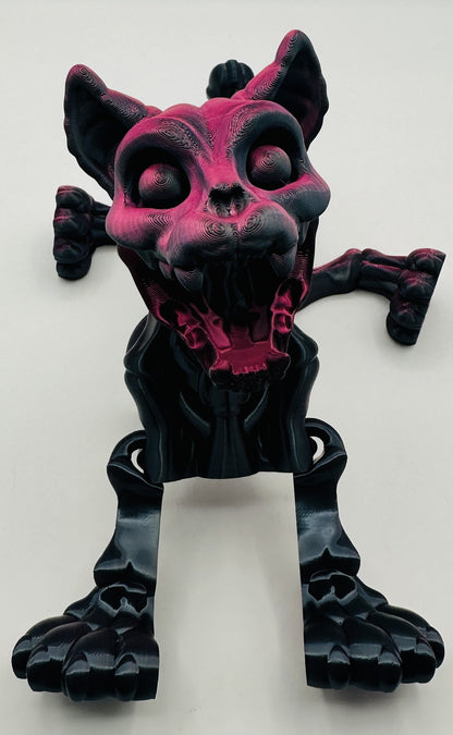 Skeleton Kitty, 9" Articulated Flexi Pet