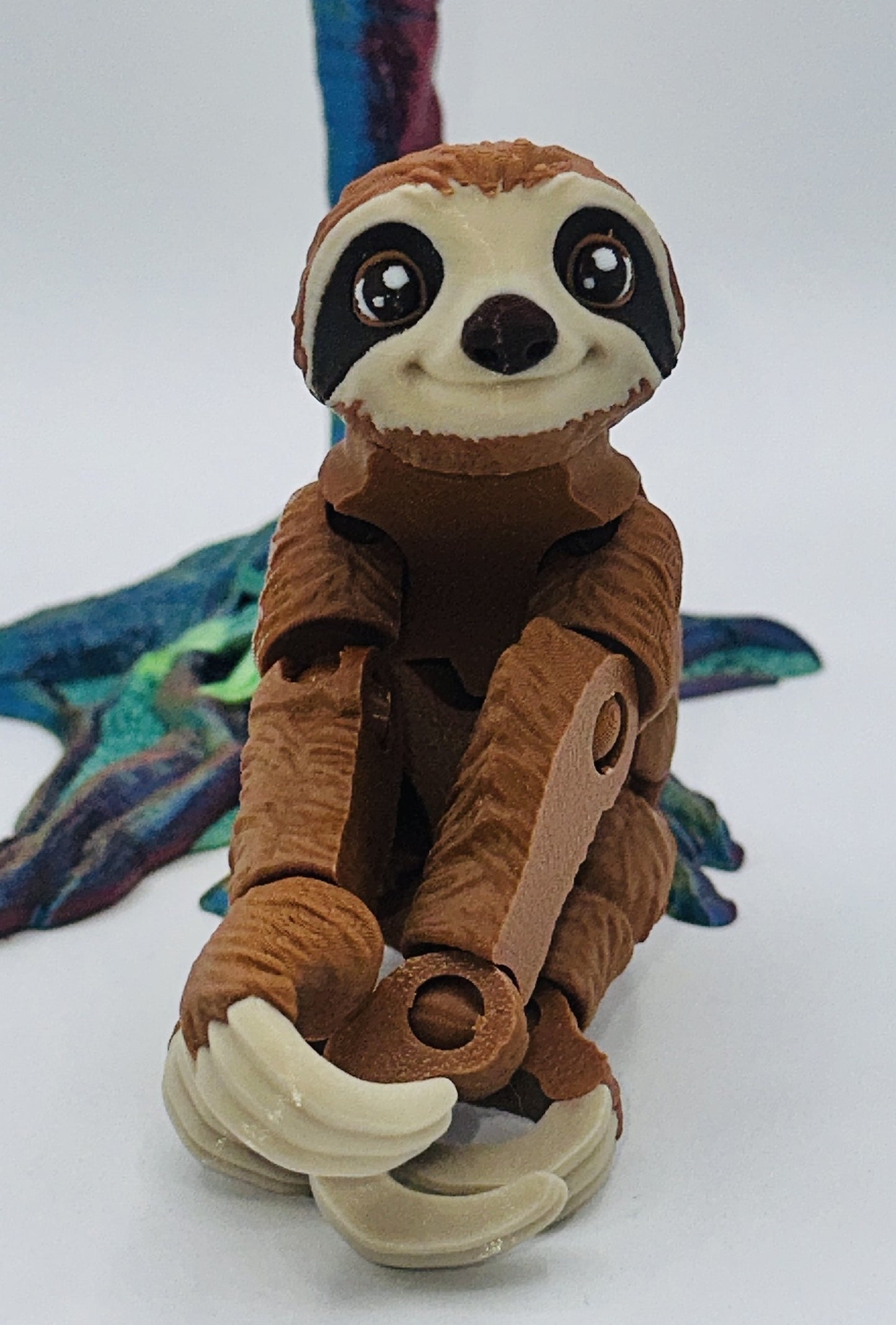 Sloth, Flexi Pet with Shimmering Tree Stand