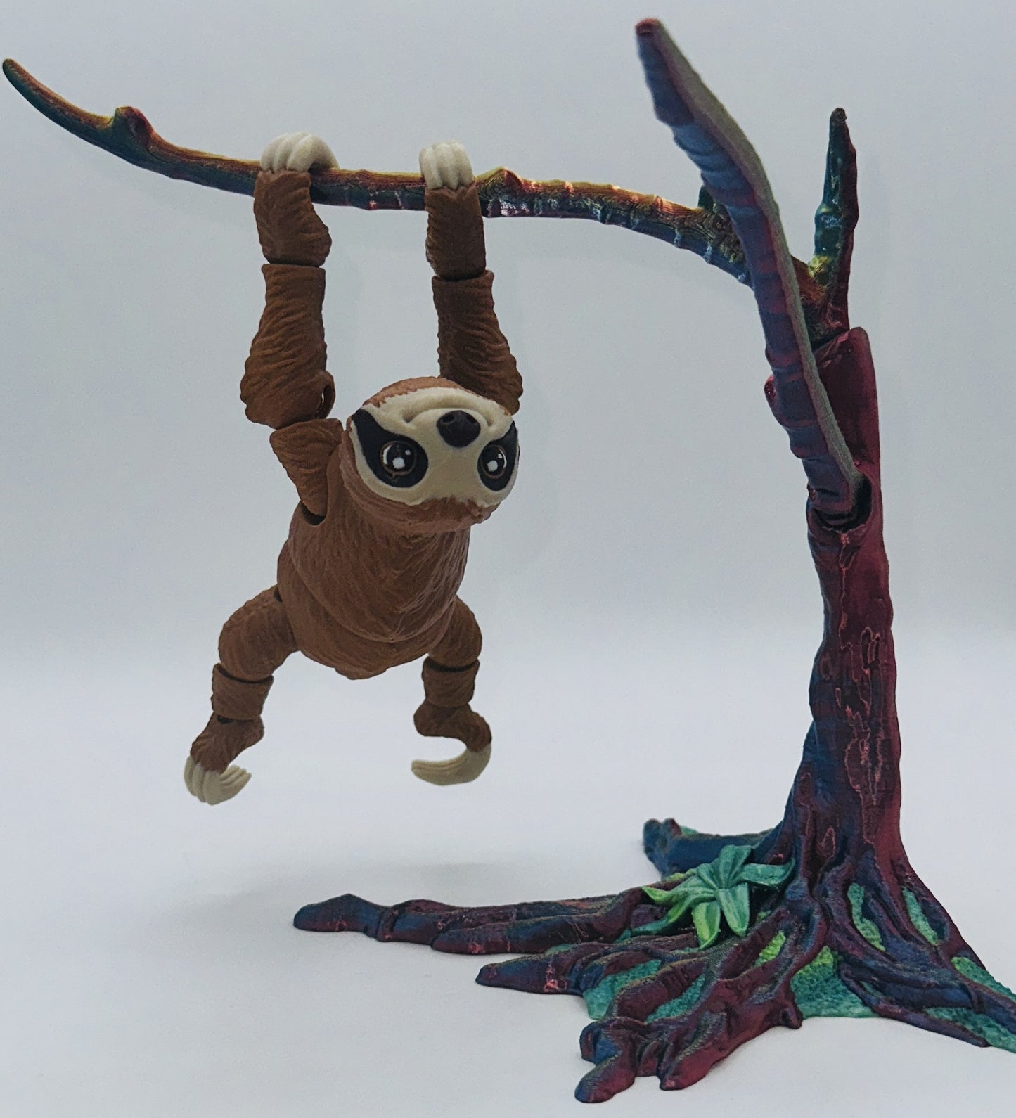 Sloth, Flexi Pet with Shimmering Tree Stand
