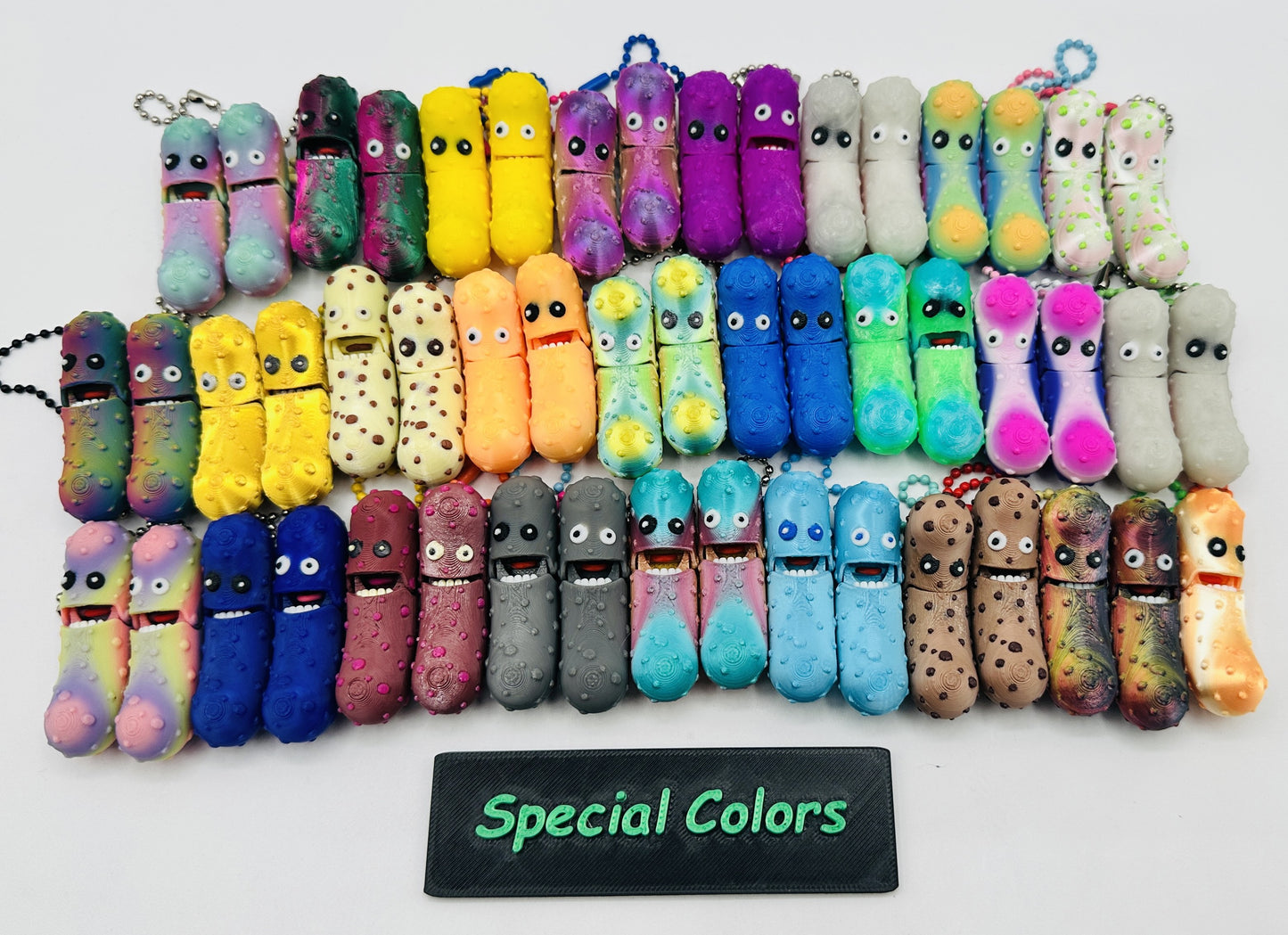Tickles, the Articulated Pickle Keychain - 4-Pack Variety Box