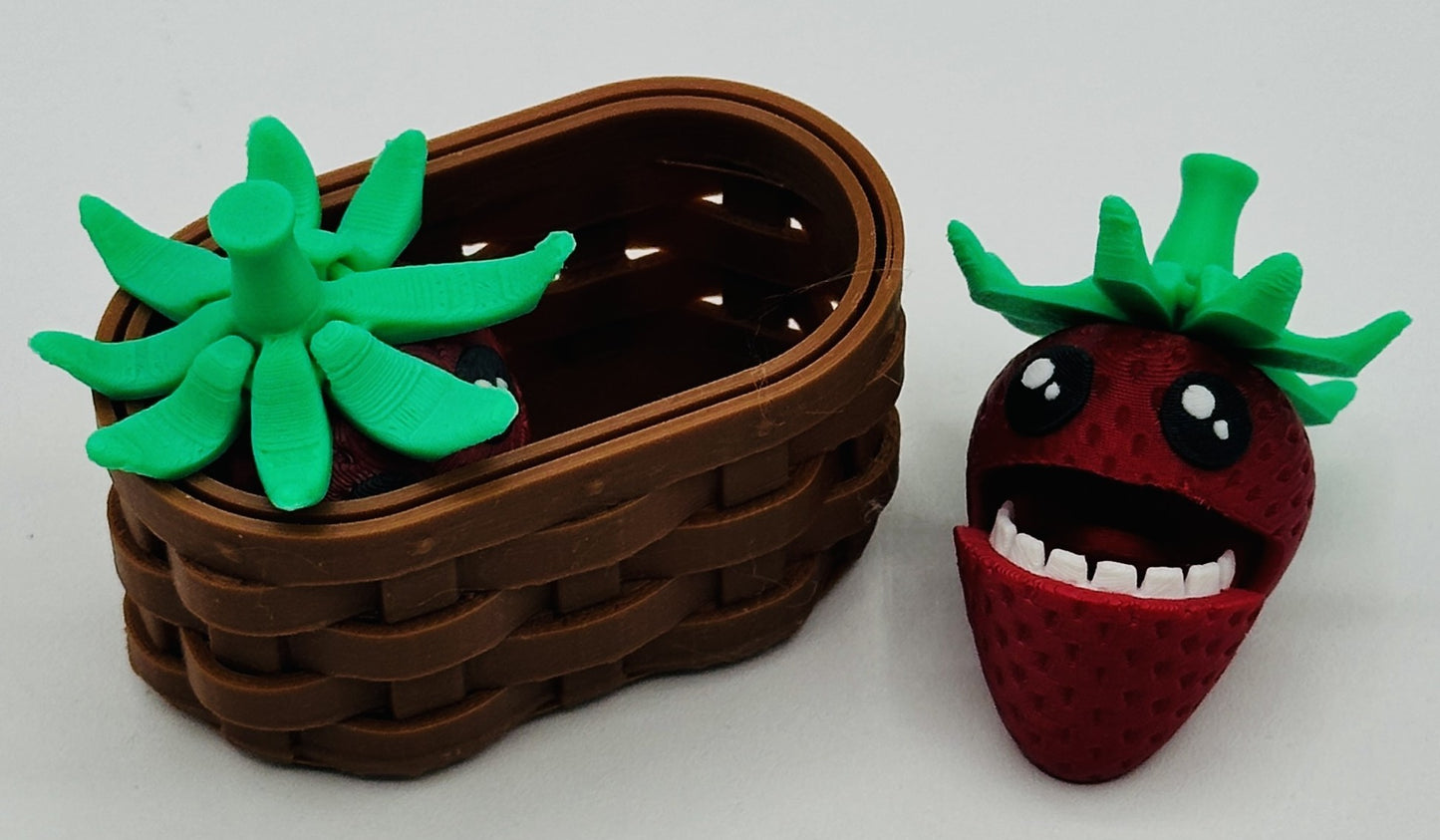 Strawberry Basket - Happy Articulated Berries with Basket