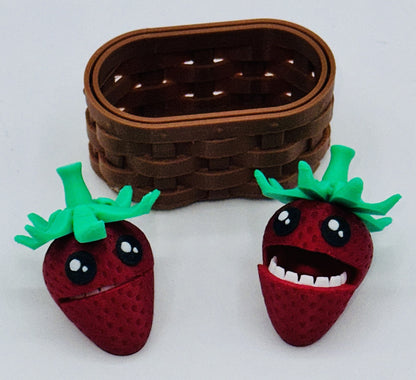 Strawberry Basket - Happy Articulated Berries with Basket