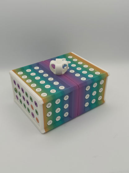 White & Rainbow Extremely Annoying Gift Box with 296 screws