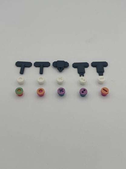 White & Rainbow Extremely Annoying Gift Box with 296 screws