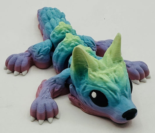 Wolf Pup - 6.5" Flexi Articulated Pet - Multiple Colors