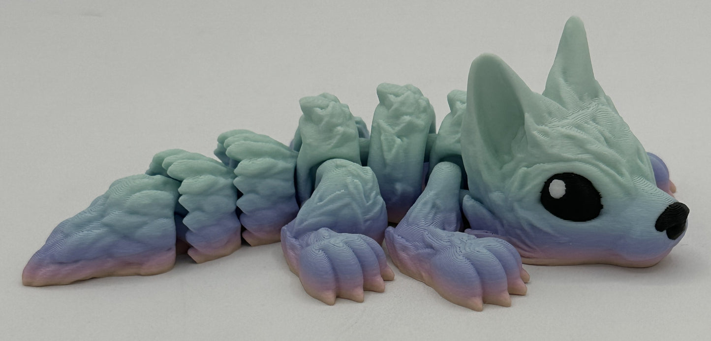 Wolf Pup - 6.5" Flexi Articulated Pet - Multiple Colors