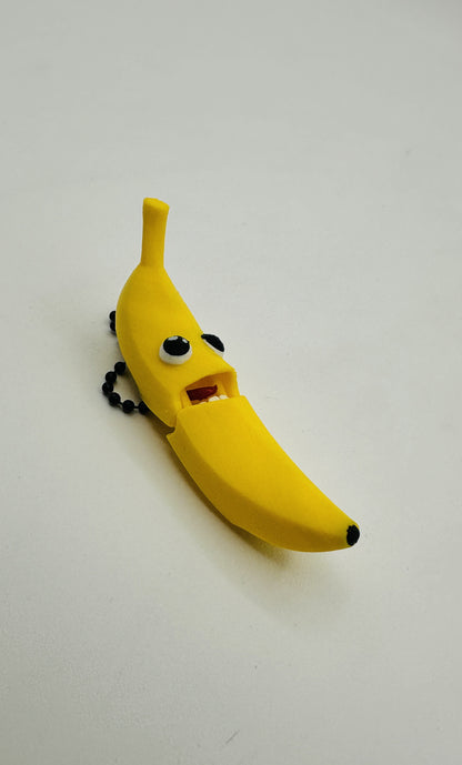 Banana Keychain - Fully articulated keychain, zipper pull, and backpack bling