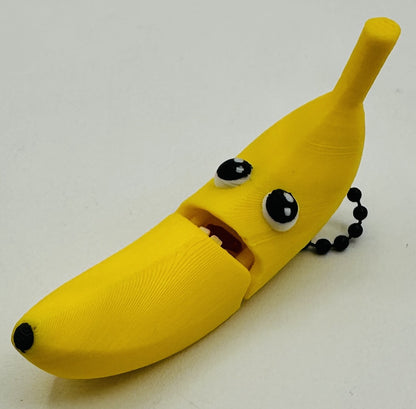 Banana Keychain - Fully articulated keychain, zipper pull, and backpack bling