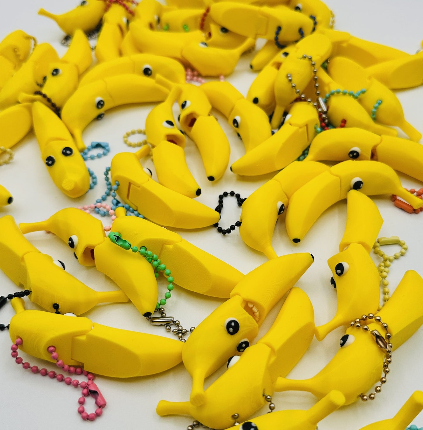 Banana Keychain - Fully articulated keychain, zipper pull, and backpack bling