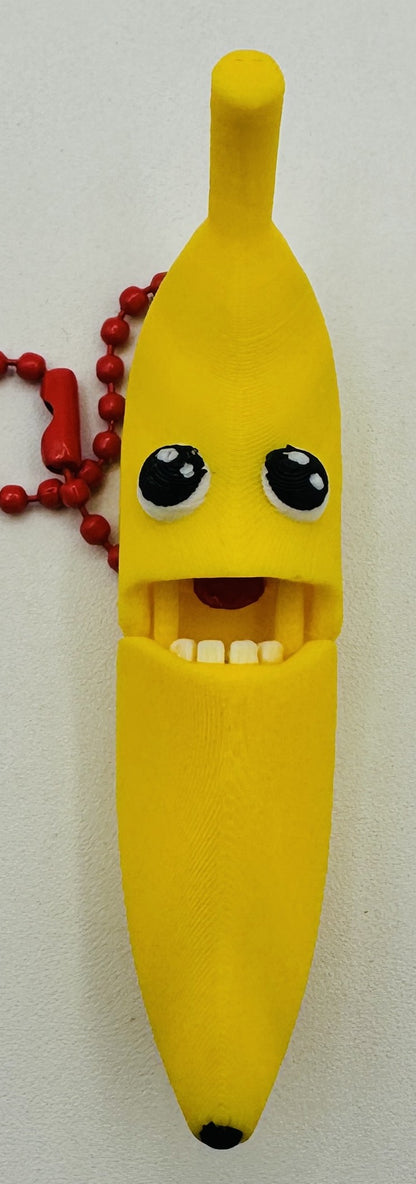 Banana Keychain - Fully articulated keychain, zipper pull, and backpack bling
