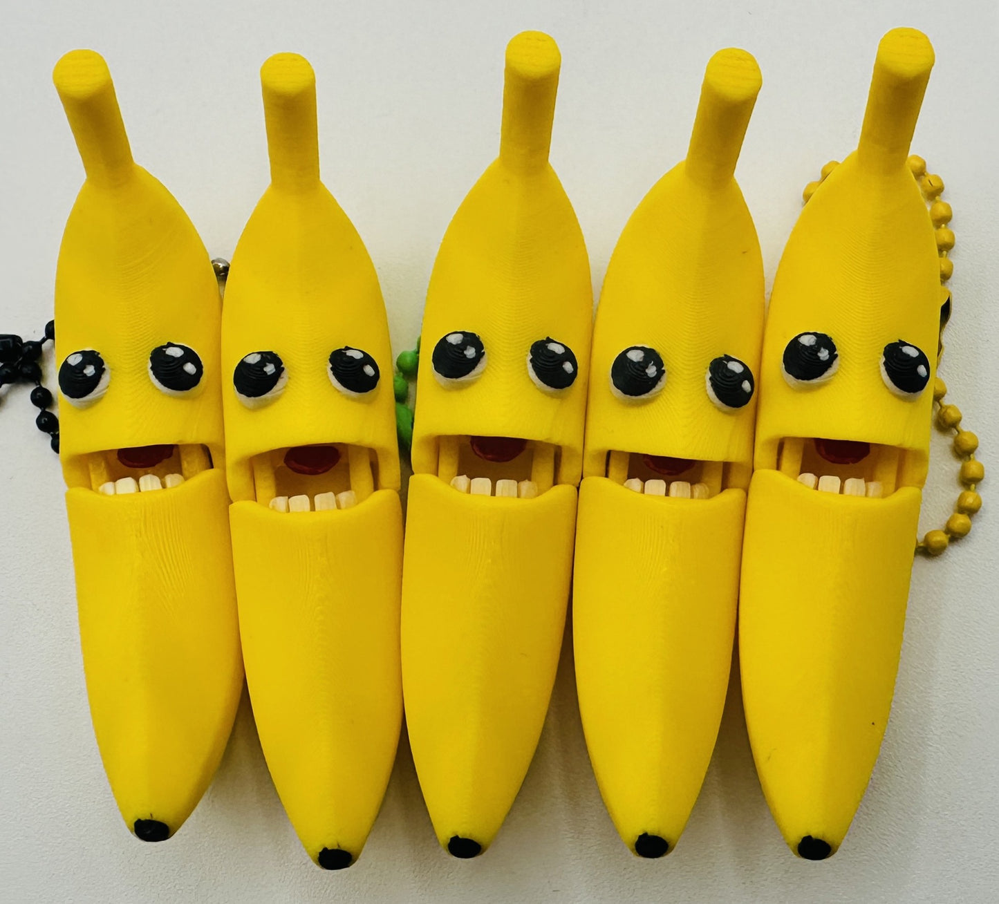 Banana Keychain - Fully articulated keychain, zipper pull, and backpack bling
