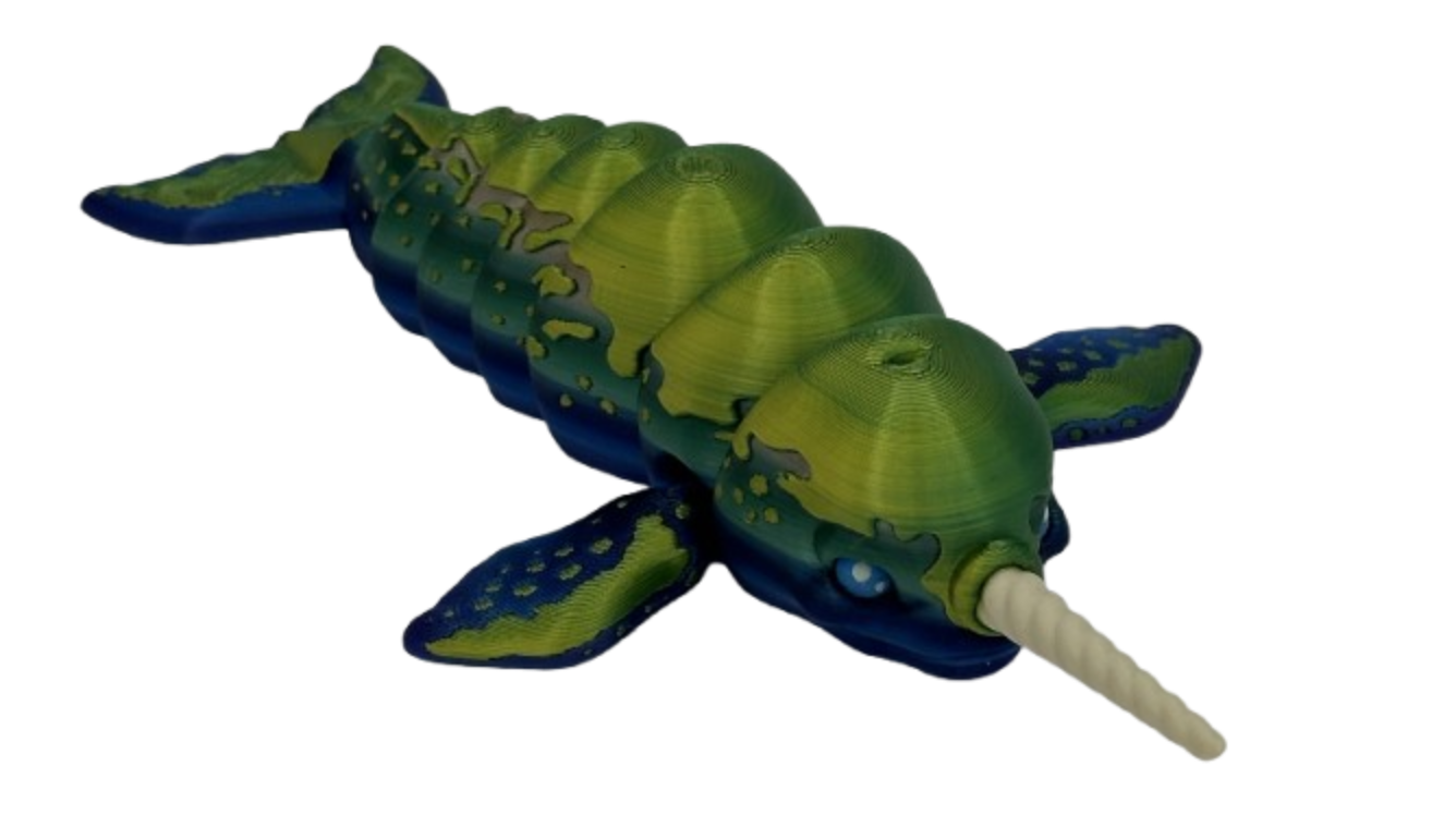 Narwhal - 8.5" Flexi Articulated Pet - Multiple Colors & Rainbows