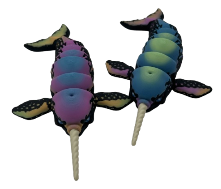 Narwhal - 8.5" Flexi Articulated Pet - Multiple Colors & Rainbows