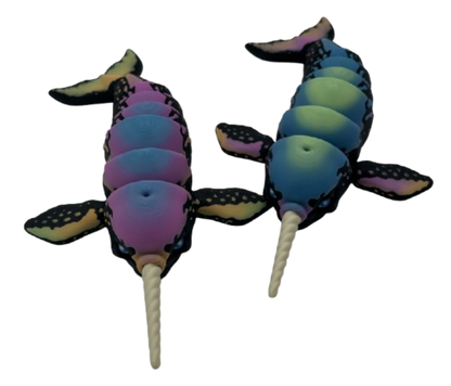 Narwhal - 8.5" Flexi Articulated Pet - Multiple Colors & Rainbows