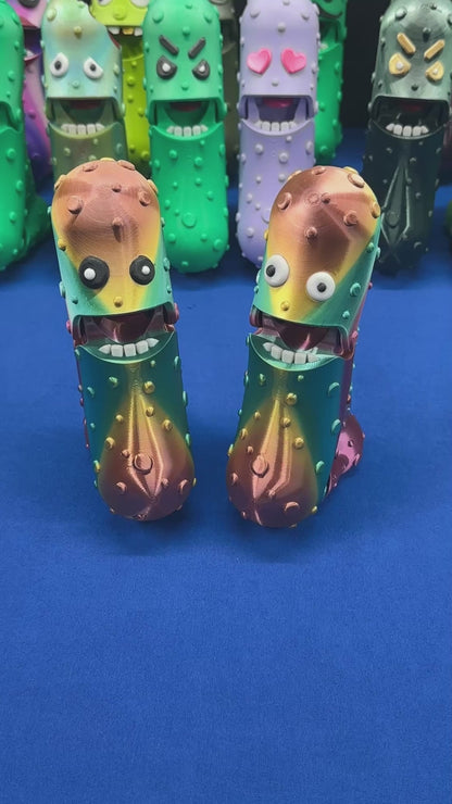 Metallic Rainbow - 7" Articulated Tickle Pickle with Butt stand