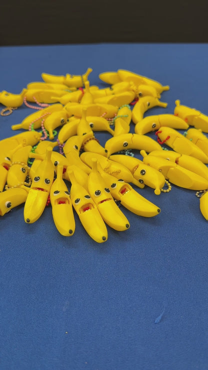 Banana Keychain - Fully articulated keychain, zipper pull, and backpack bling