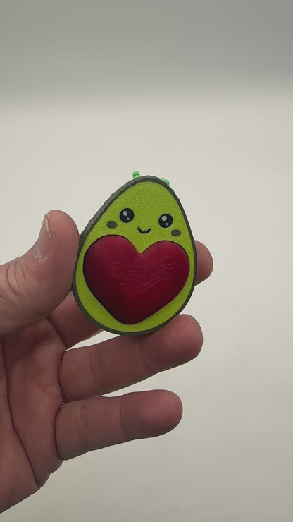 Avocado Fidget Clicker Keychain