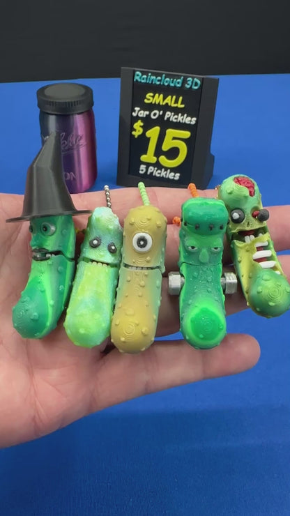 Halloween Gang - Tickles, the Articulated Pickle - 5-pack Jar