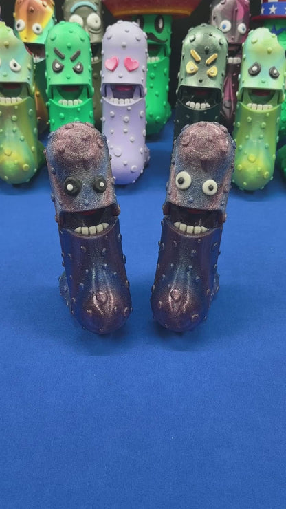 Midnight Glow - 7" Articulated Tickle Pickle with Butt stand