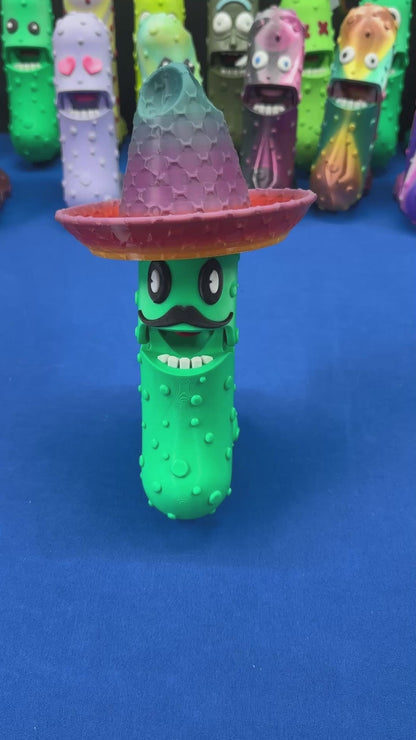 Pedro Pickle - 7" Articulated Tickle Pickle with Butt stand