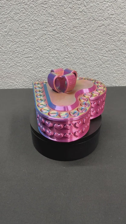 Heart Annoying Gift Box w/ 25 bolts - Golden/Purple/Red/Blue