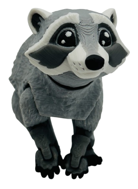 Racoon, Trash Panda - 6" super-flexi articulated model