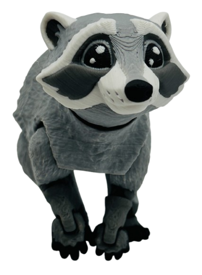Racoon, Trash Panda - 6" super-flexi articulated model