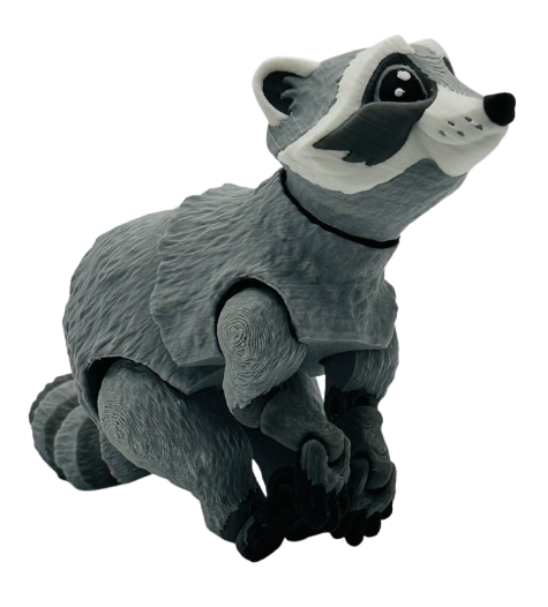Racoon, Trash Panda - 6" super-flexi articulated model