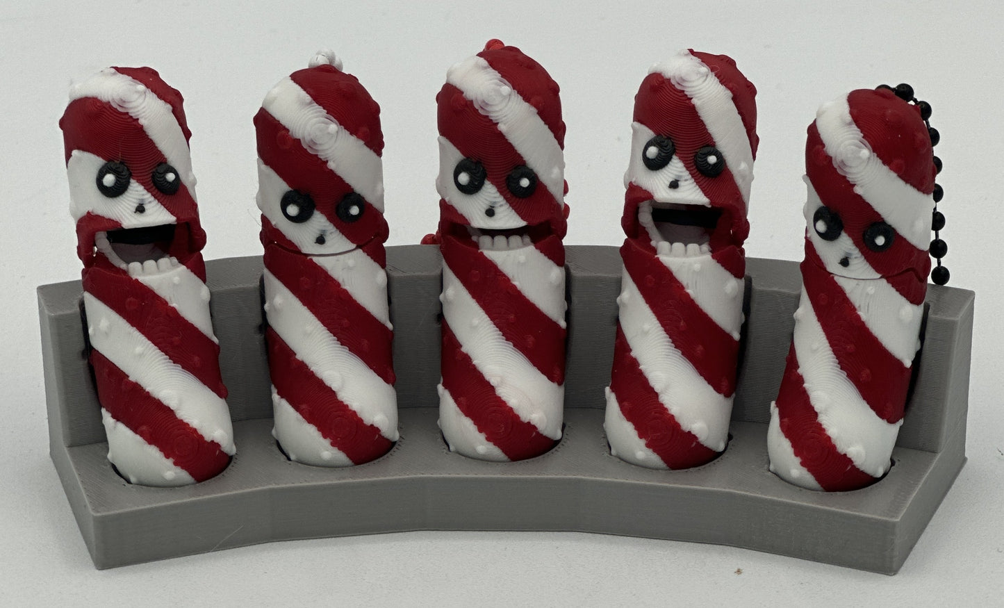 Xmas Pickle Keychains - Tickles, the Articulated Pickle - 5-pack Jar