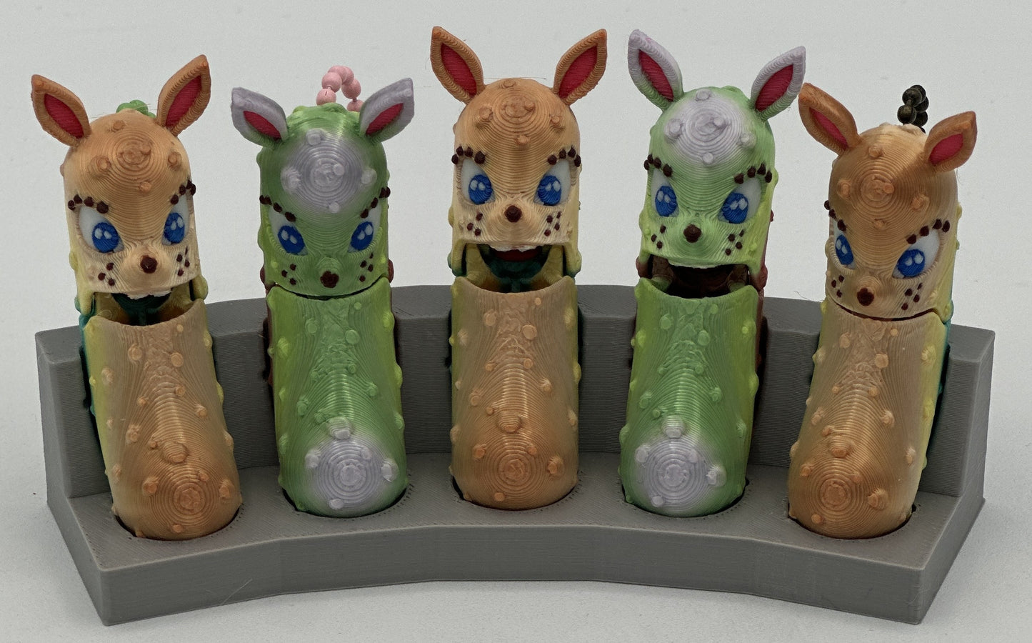 Xmas Pickle Keychains - Tickles, the Articulated Pickle - 5-pack Jar