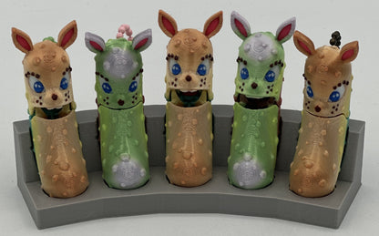 Xmas Pickle Keychains - Tickles, the Articulated Pickle - 5-pack Jar